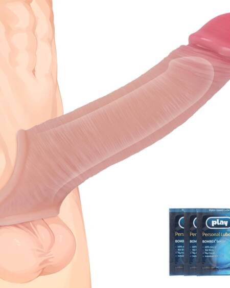 Skin Tone Penis Sleeve - 7.1"x1.57"